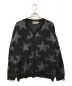 A BATHING APE（アベイシングエイプ）の古着「STA PATTERN RELAXED FIT KNIT CARDIGAN」｜ブラック×グレー