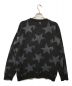 A BATHING APE (アベイシングエイプ) STA PATTERN RELAXED FIT KNIT CARDIGAN ブラック×グレー サイズ:SIZE L：15000円