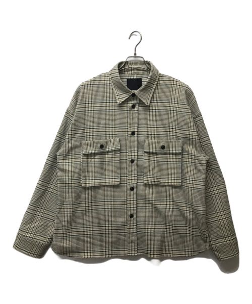 bukht（ブフト）bukht (ブフト) CPO SHIRTS BEIGE CHECK ベージュ サイズ:SIZE Lの古着・服飾アイテム