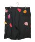 Yohji Yamamoto pour homme (ヨウジヤマモト プールオム) SILK SATIN TEARS PRINT HALF PANTS ブラック サイズ:3：25000円