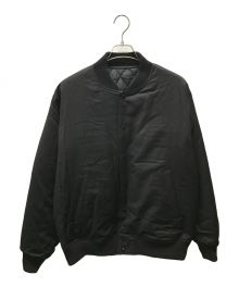 UNIVERSAL PRODUCTS.（ユニバーサルプロダクツ）の古着「CANONICO WOOL GABARDINE QUILTING BOMBER BLOUSON/223-60401」｜ブラック