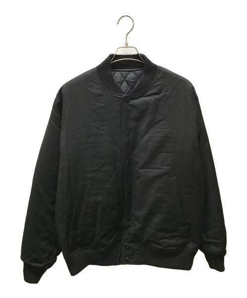 UNIVERSAL PRODUCTS.（ユニバーサルプロダクツ）UNIVERSAL PRODUCTS. (ユニバーサルプロダクツ) CANONICO WOOL GABARDINE QUILTING BOMBER BLOUSON/223-60401 ブラック サイズ:2の古着・服飾アイテム