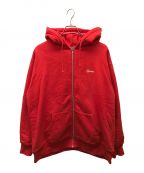 SUPREMEシュプリーム）の古着「フードスクリプト裏地サーマルジップパーカー/Hood Logo Thermal Zip Up」｜レッド