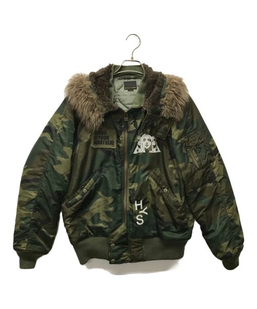 Hysteric Glamour（ヒステリックグラマー）Hysteric Glamour (ヒステリックグラマー) HYS 84 パッチ リメイクN-2Bジャケット カーキ サイズ:SIZE Lの古着・服飾アイテム