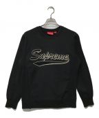 SUPREMEシュプリーム）の古着「ブラッシュスクリプトクルースウェット」｜ブラック