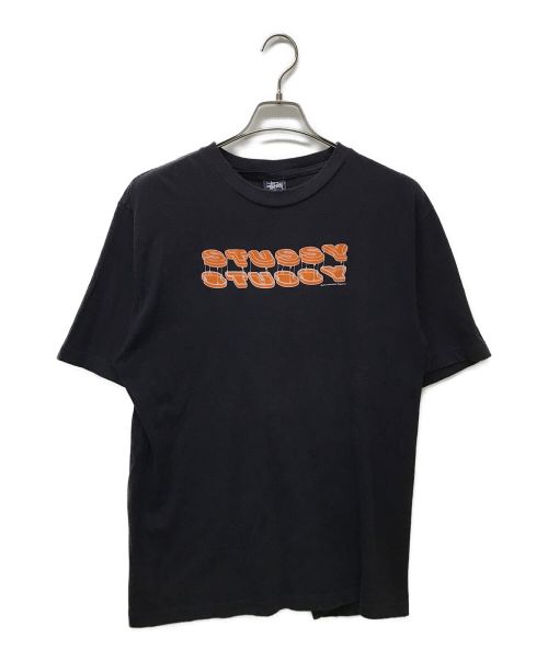 stussy（ステューシー）stussy (ステューシー) 90'sロゴプリントTシャツ ネイビー サイズ:XLの古着・服飾アイテム