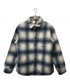 KITHキス）の古着「Check Sheridan Shirt Jacket」｜ベージュ×ブルー