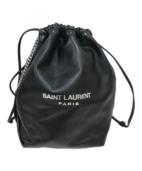 Saint Laurent Paris（サンローランパリ）Saint Laurent Paris (サンローランパリ) Teddy Bucket Bag Leather Small/テディバケットバッグ ブラックの古着・服飾アイテム