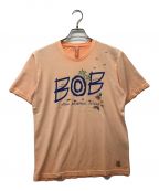 Bobボブ）の古着「ボタニカル刺繍ロゴTシャツ」｜オレンジ