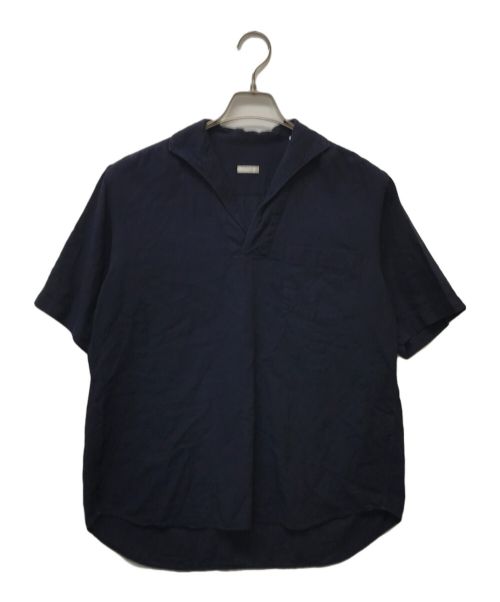 COMOLI（コモリ）COMOLI (コモリ) ベタシャン スキッパー半袖シャツ ネイビー サイズ:1の古着・服飾アイテム