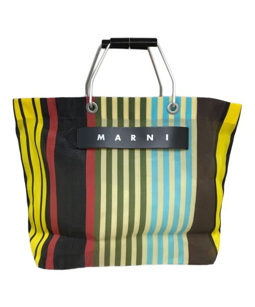 MARNI（マルニ）MARNI (マルニ) フラワーカフェ ストライプトートバッグ マルチカラー サイズ:表記なしの古着・服飾アイテム