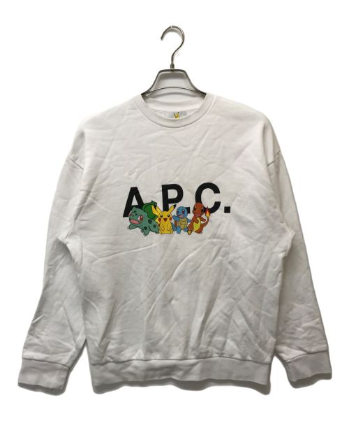 A.P.C.（アーペーセー）A.P.C. (アーペーセー) pokemon (ポケモン) コラボプリントスウェット ホワイト サイズ:SIZE XSの古着・服飾アイテム