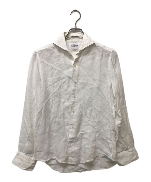 GALLIPOLI（ガリポリ）GALLIPOLI (ガリポリ) リネンカッタウェイドレスシャツ ホワイト サイズ:44の古着・服飾アイテム
