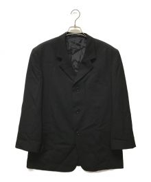 Yohji Yamamoto pour homme（ヨウジヤマモト プールオム）の古着「ウールギャバジン3ボタンロングジャケット」｜ブラック