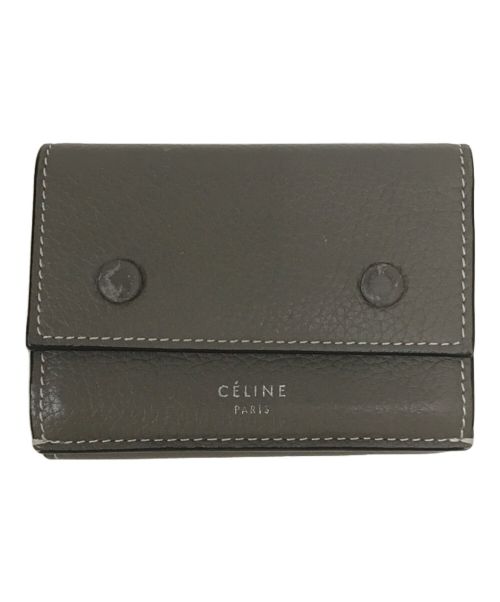 CELINE（セリーヌ）CELINE (セリーヌ) スモール フラップウォレット グレー サイズ:表記なしの古着・服飾アイテム