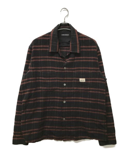 OUR LEGACY（アワーレガシー）OUR LEGACY (アワーレガシー) stussy (ステューシー) WORK SHOP SHIRTS ブラウン×レッド サイズ:SIZE Mの古着・服飾アイテム