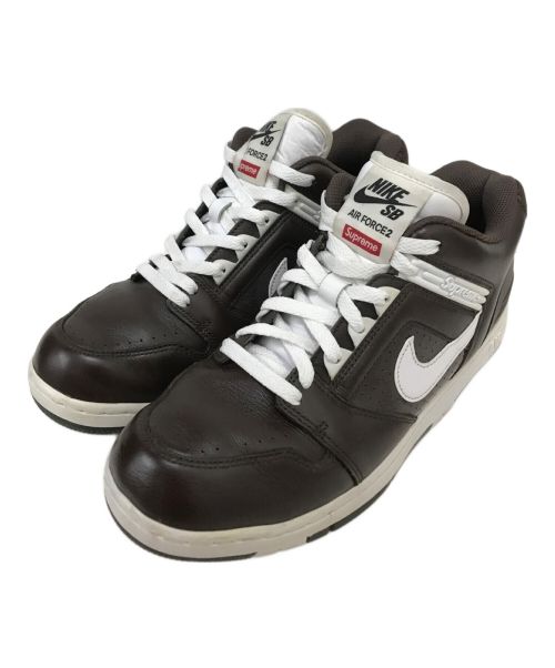 NIKE SB（ナイキエスビー）NIKE SB (ナイキエスビー) Supreme (シュプリーム) エアフォース2 ブラウン サイズ:US10の古着・服飾アイテム