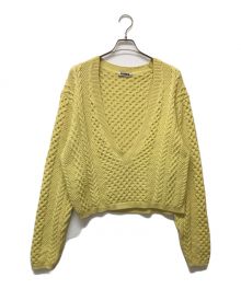 NKNIT（ンニット）の古着「Vネックニット」｜イエロー