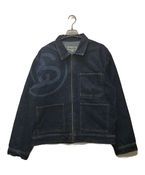 stussy（ステューシー）stussy (ステューシー) SS-Link Zip Work Jacket インディゴ サイズ:XLの古着・服飾アイテム