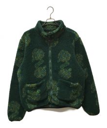 stussy（ステューシー）の古着「フラワーシェルパフリースジャケット」｜グリーン