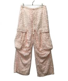 masu（エムエーエスユー）の古着「FLUFFY CARGO PANTS」｜ピンク