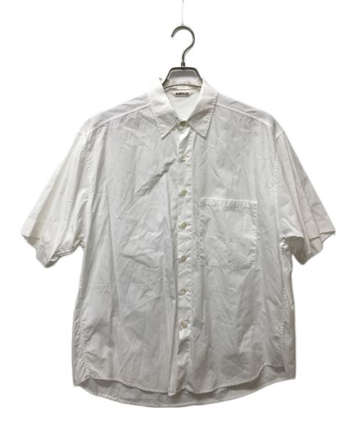 AURALEE（オーラリー）AURALEE (オーラリー) WASHED FINX TWILL HALF SLEEVED BIG SHIRTS ホワイト サイズ:SIZE 4の古着・服飾アイテム