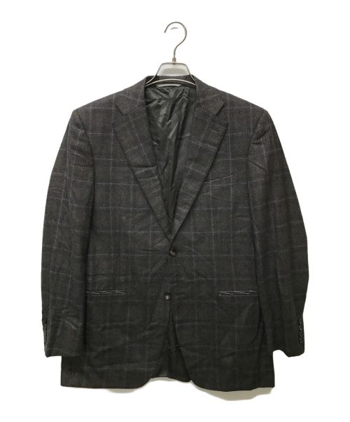 CANALI（カナーリ）CANALI (カナーリ) 2Bチェックテーラードジャケット グレー サイズ:SIZE 48の古着・服飾アイテム