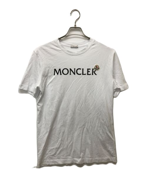 MONCLER（モンクレール）MONCLER (モンクレール) ロゴワッペンクルーネックTシャツ ホワイト サイズ:SIZE Sの古着・服飾アイテム