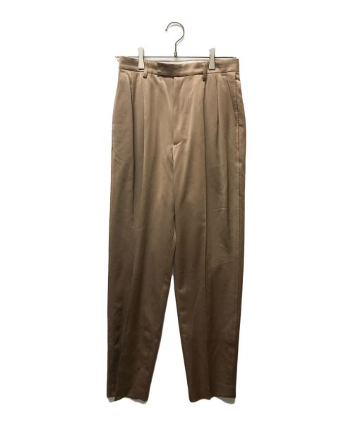 6(ROKU) BEAUTY&YOUTH（ロク ビューティーアンドユース）6(ROKU) BEAUTY&YOUTH (ロク ビューティーアンドユース) SATIN TUCK PANTS ブラウン サイズ:Sの古着・服飾アイテム