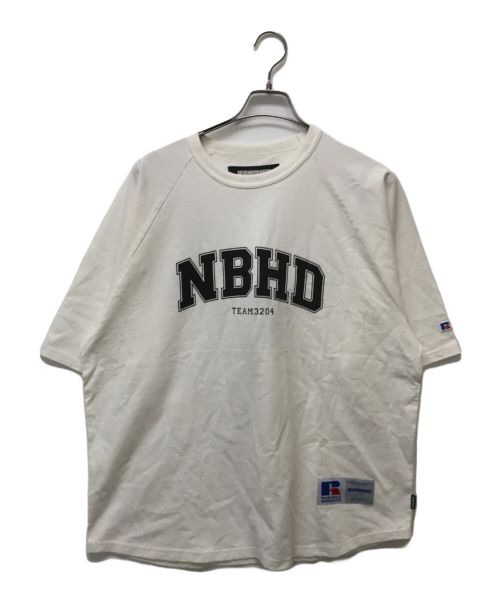 NEIGHBORHOOD（ネイバーフッド）NEIGHBORHOOD (ネイバーフッド) RUSSELL ATHLETIC (ラッセルアスレチック) コラボロゴTシャツ ホワイト サイズ:Lの古着・服飾アイテム