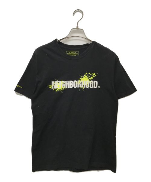 NEIGHBORHOOD（ネイバーフッド）NEIGHBORHOOD (ネイバーフッド) ペンキロゴプリントTシャツ ブラック サイズ:Lの古着・服飾アイテム