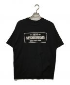 NEIGHBORHOODネイバーフッド）の古着「ロゴプリントTシャツ」｜ブラック