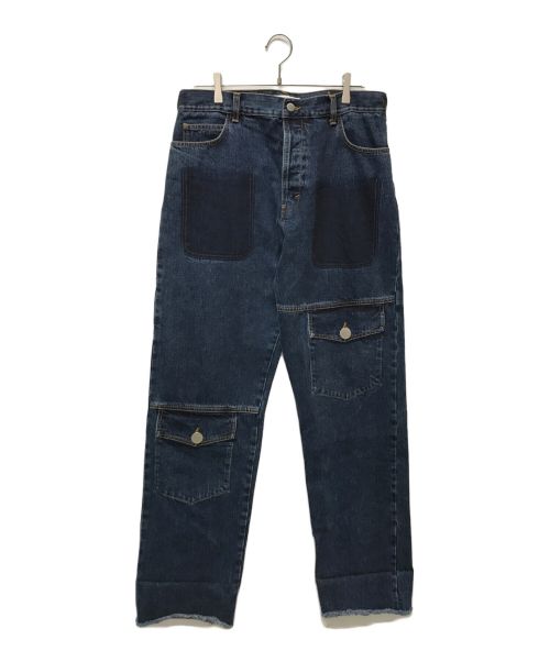 J.W.ANDERSON（ジェイダブリューアンダーソン）J.W.ANDERSON (ジェイダブリューアンダーソン) Multi Pocket Denim Trousers インディゴ サイズ:40の古着・服飾アイテム