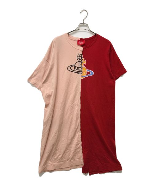 Vivienne Westwood RED LABEL（ヴィヴィアンウエストウッドレッドレーベル）Vivienne Westwood RED LABEL (ヴィヴィアンウエストウッドレッドレーベル) オーブプリントドッキングワンピース レッド サイズ:00の古着・服飾アイテム