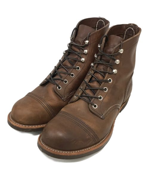 RED WING（レッドウィング）RED WING (レッドウィング) アイアンレンジ レースアップブーツ ブラウン サイズ:8 E2の古着・服飾アイテム