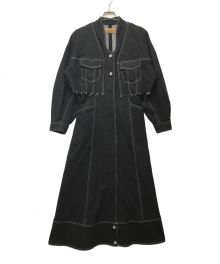 Ameri（アメリ）の古着「UND 3WAY DENIM DRESS」｜ブラック