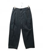 STILL BY HANDスティルバイハンド）の古着「1Tuck Semi-wide Cotton Pants」｜ネイビー