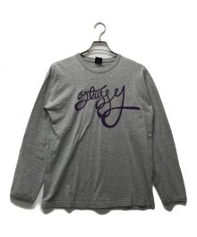 stussy（ステューシー）の古着「シューレースロゴプリントTシャツ」｜グレー