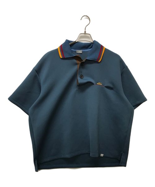 kolor/BEACON（カラービーコン）kolor/BEACON (カラービーコン) ダンボール鹿の子ポロシャツ ブルー サイズ:2の古着・服飾アイテム