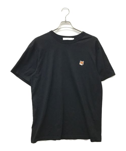 maison kitsune（メゾンキツネ）maison kitsune (メゾンキツネ) フォックスヘッド パッチ クラシック Tシャツ ブラック サイズ:Lの古着・服飾アイテム