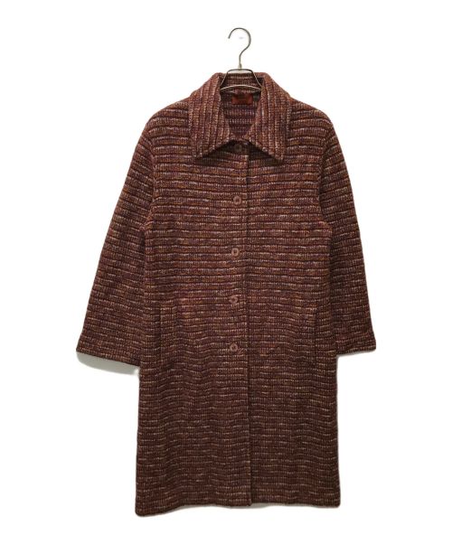 missoni（ミッソーニ）MISSONI (ミッソーニ) ウールステンカラーコート ブラウン サイズ:44の古着・服飾アイテム