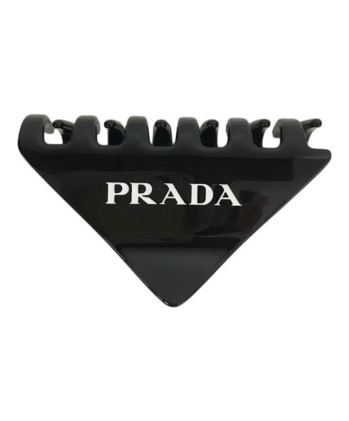 PRADA（プラダ）PRADA (プラダ) ブラック プレックス ヘアクリップ ブラックの古着・服飾アイテム