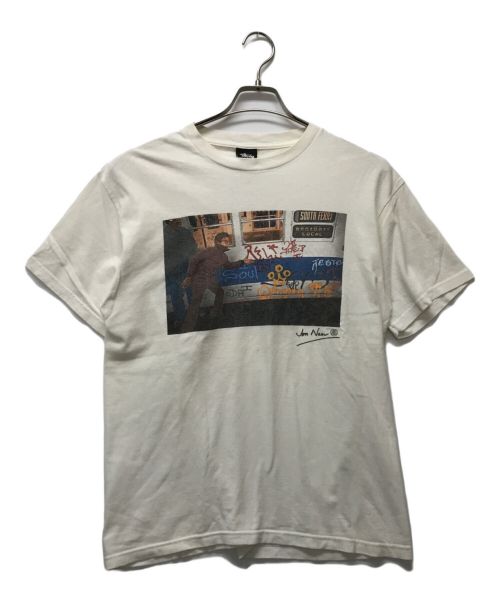 stussy（ステューシー）stussy (ステューシー) Jon Naar コラボフォトプリント Tシャツ ホワイト サイズ:Ｍの古着・服飾アイテム