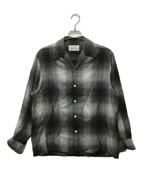 WACKO MARIA（ワコマリア）WACKO MARIA (ワコマリア) OMBRE CHECK OPEN COLLAR SHIRT L/S ブラック サイズ:SIZE Mの古着・服飾アイテム