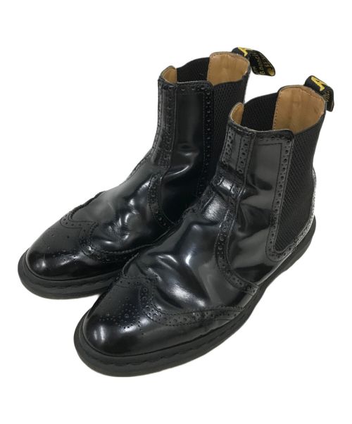 Dr.Martens（ドクターマーチン）Dr.Martens (ドクターマーチン) グレイムブローグ サイドゴアブーツ ブラック サイズ:UK6の古着・服飾アイテム