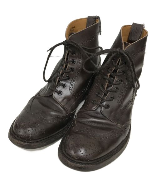 Tricker's（トリッカーズ）Tricker's (トリッカーズ) モールトン ウィングチップブローグカントリーブーツ ブラウン サイズ:8.5の古着・服飾アイテム