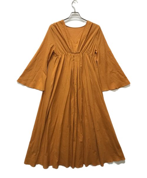 L'appartement（アパルトモン）L'appartement (アパルトモン) Vneck Gather Onepiece ブラウン サイズ:ｆの古着・服飾アイテム