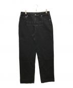 UNKNOWNLONDONアンノウンロンドン）の古着「DARK GREY WASHED ANGEL GRAPHIC DENIM」｜ブラック