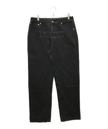 UNKNOWNLONDON（アンノウンロンドン）の古着「DARK GREY WASHED ANGEL GRAPHIC DENIM」｜ブラック