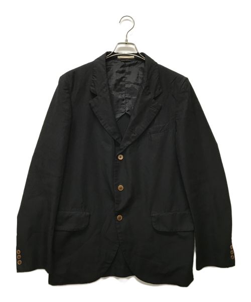 COMME des GARCONS HOMME PLUS（コムデギャルソンオムプリュス）COMME des GARCONS HOMME PLUS (コムデギャルソンオムプリュス) 製品染め ポリ縮絨 テーラードジャケット ブラック サイズ:SIZE Mの古着・服飾アイテム